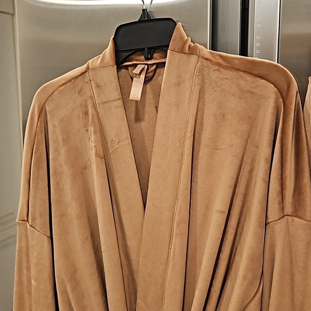 💕SKIMS💕 Velour Fleece Wrap Sleep Set (Robe + Pajama Set) ~ Sienna Medium NWOT - Picture 14 of 16